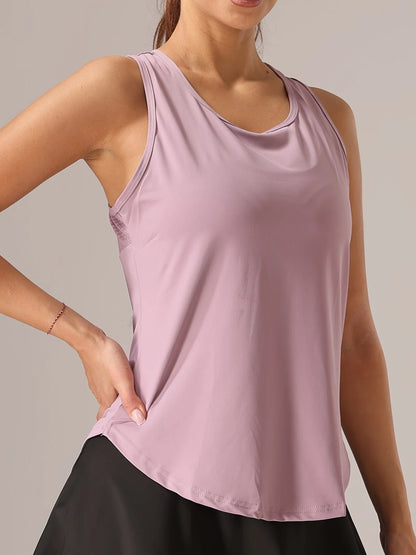 Women’s Performance Mesh Workout Tank – Sleeveless Gym, Tennis & Training Top