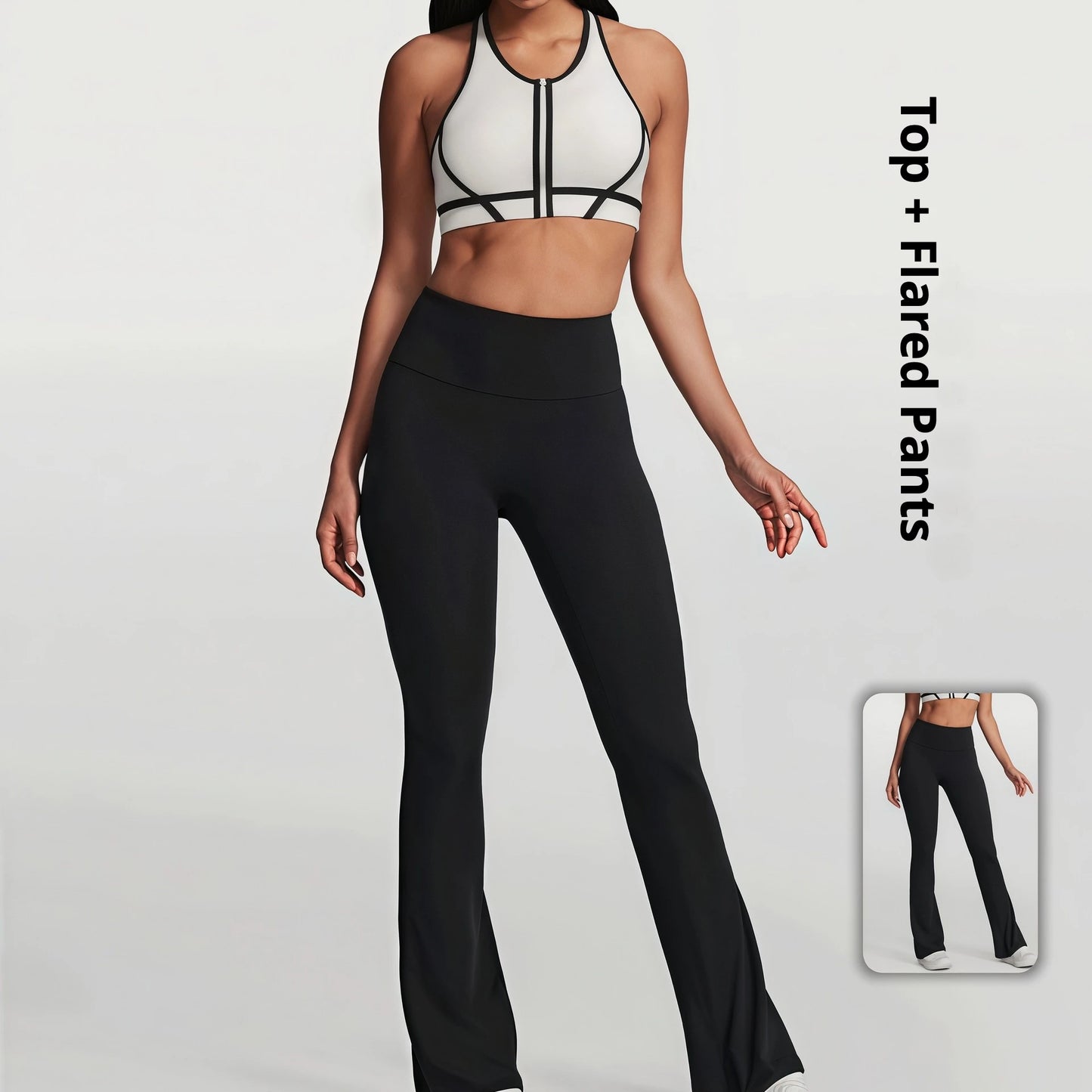 Women's Nude Feel 2-Piece Gym Set – Beauty Back Sportswear for Running & Training