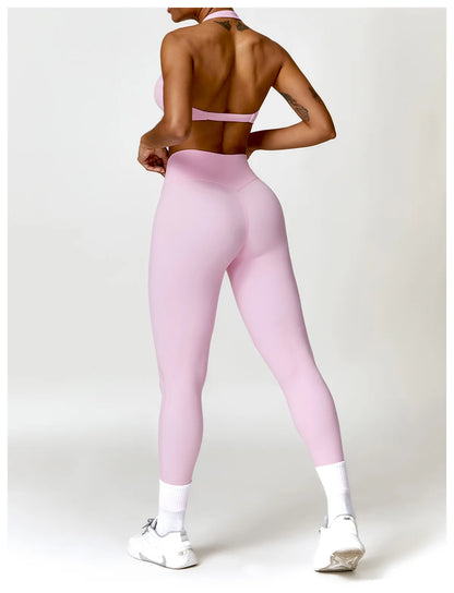 Women Seamless Yoga Set 2PCS Gym Workout Clothes for Female Push Up Bra High Waist Leggings Sexy Fitness Sportswear Sports Suits