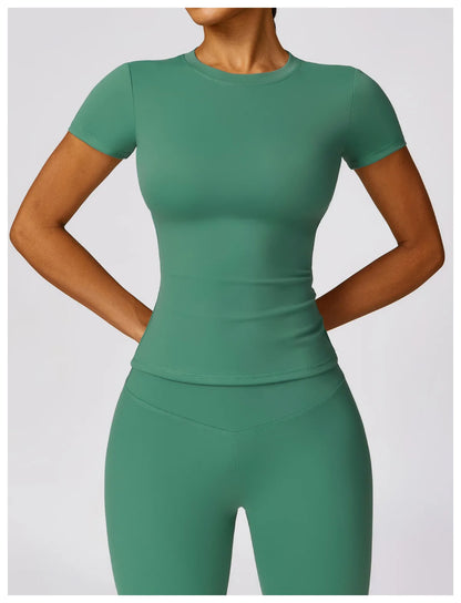 Women’s Athletic Gym T-Shirt – Breathable Quick-Dry Running & Workout Top