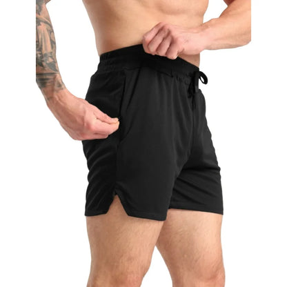 Men’s Quick Dry Gym Shorts with Pockets – Breathable Running & Training Fitness Shorts