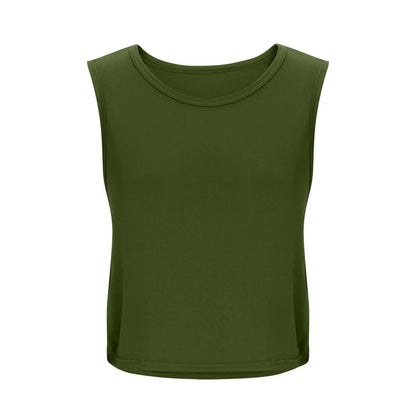 Women’s Sleeveless Breathable Workout Tank Top – Lightweight Yoga & Gym Crop Vest