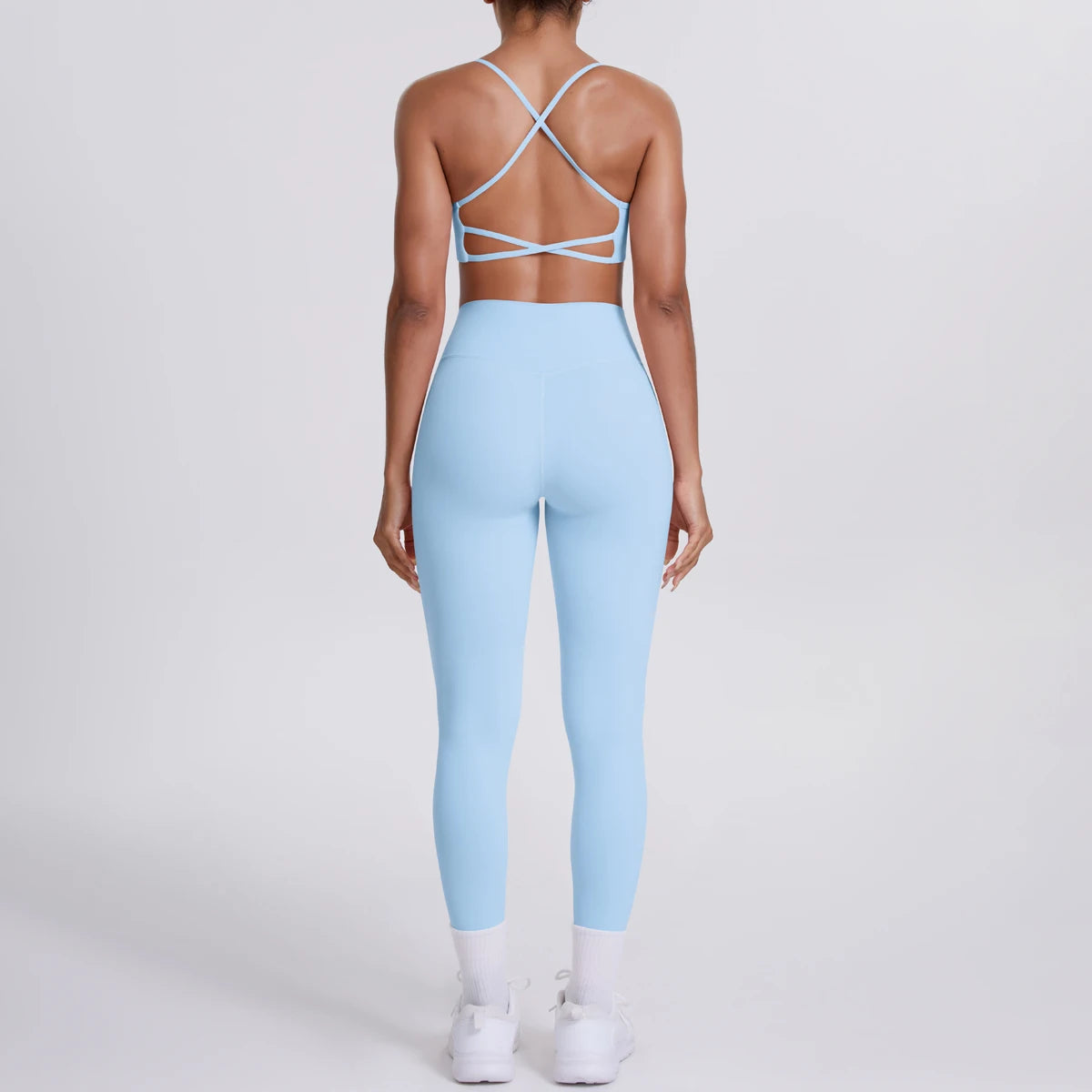 Yoga Suit Sports Set Gym Seamless High Impact Sports Bra Women's High Waist and Hips Tight Peach Buttocks Pants Womens Sportswea