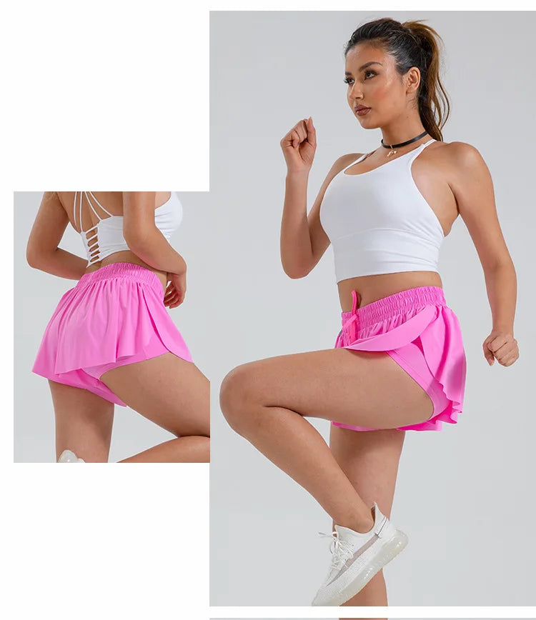 2-in-1 Flowy Skort for Women | Gym, Running, Yoga & Tennis Shorts