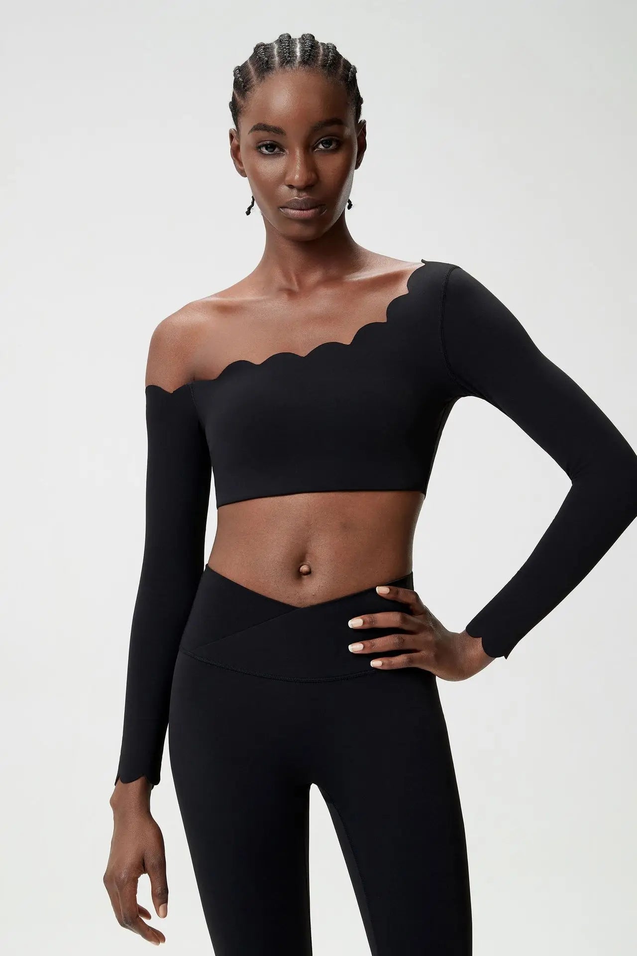 Women’s High-Waist Workout Set – Seamless Gym & Fitness Outfit