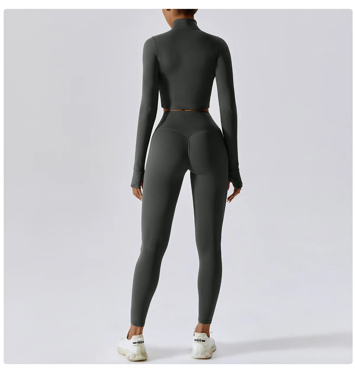 Women’s Quick-Dry Fitness Jacket – Zip-Up Long Sleeve Workout & Yoga Training Top