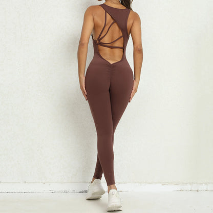 Sporty Women’s One-Piece Jumpsuit – Gym Fitness Yoga Activewear Set