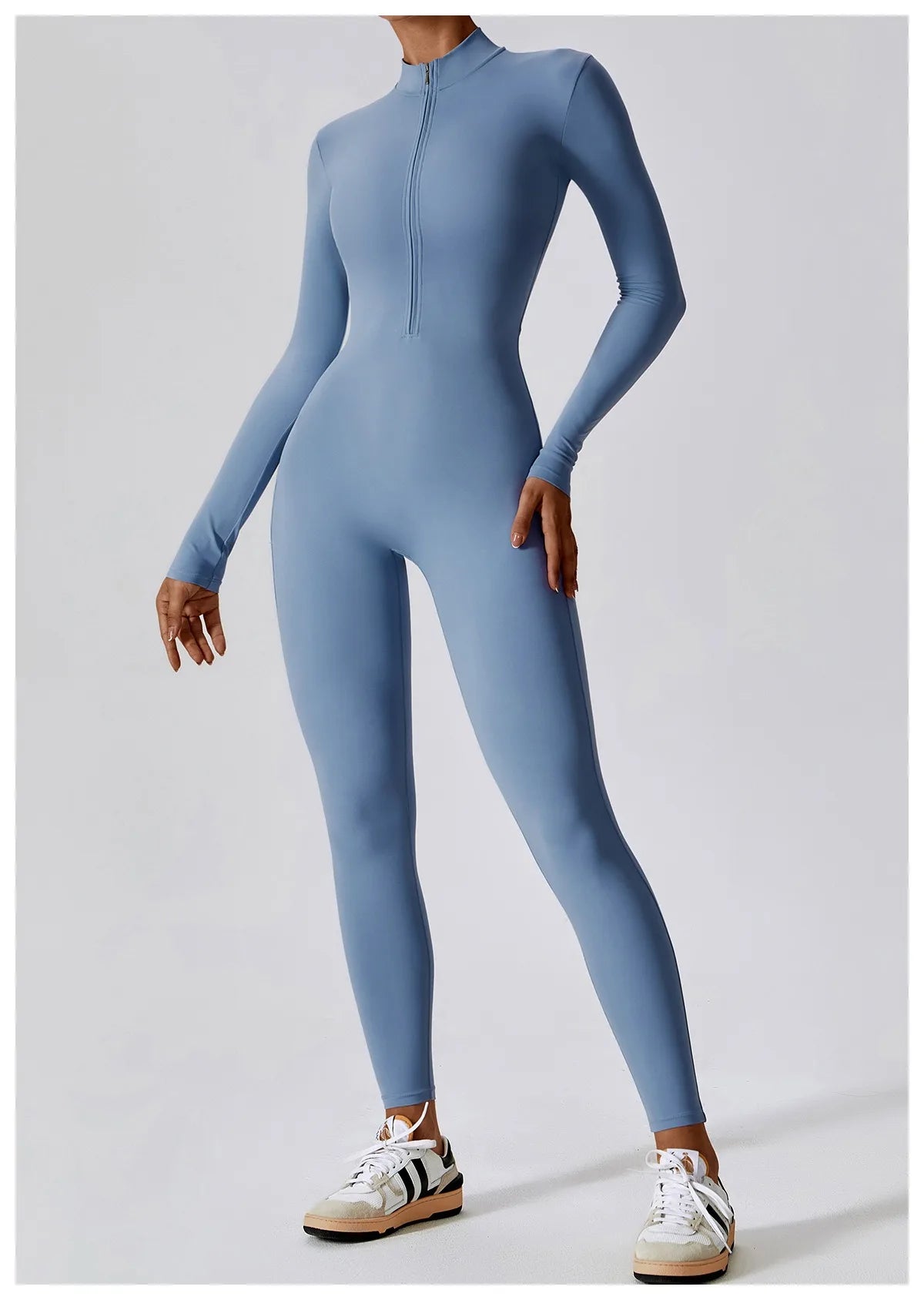 Warm Plush One-Piece Fitness Jumpsuit for Women | Long Sleeve Gym Wear