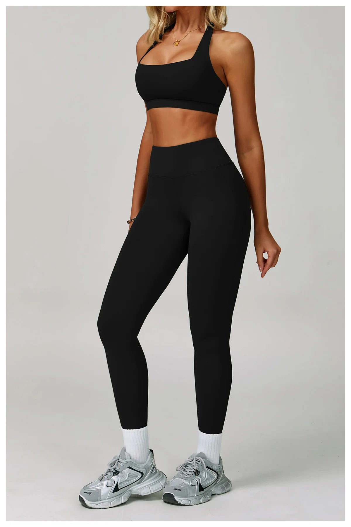 Yoga Set Women's Sportswear Yoga Suit Sports Top High Waist Leggings Two Piece Workout Clothes Fitness Gym Sets Athletic Wear