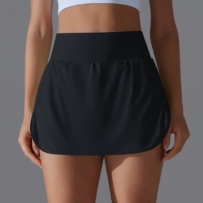 Women’s Athletic Tennis Skirt with Pockets – Built-In Shorts Skort
