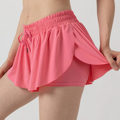 2-in-1 Flowy Skort for Women | Gym, Running, Yoga & Tennis Shorts