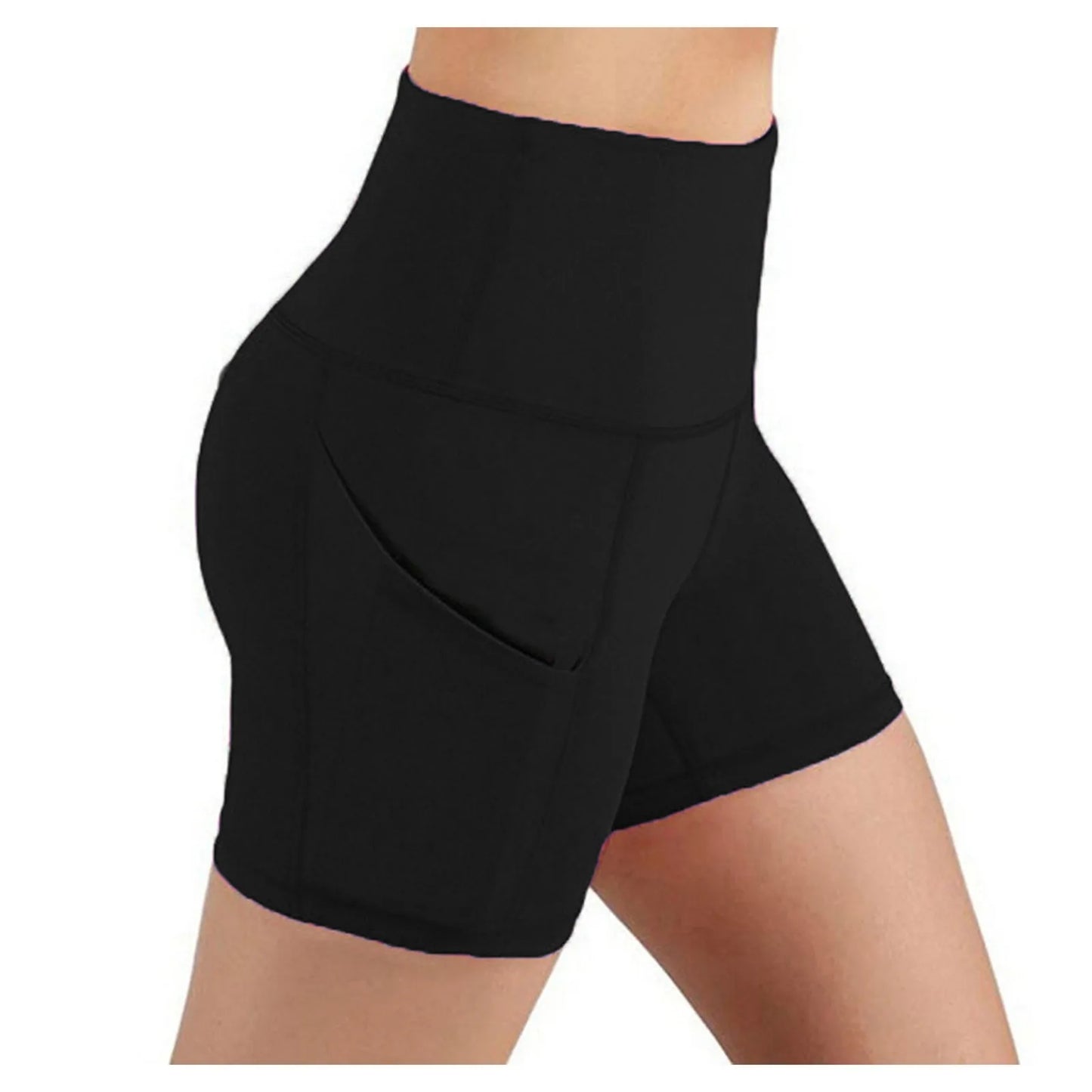 High Waist Yoga Shorts for Women with Pockets – Gym & Running