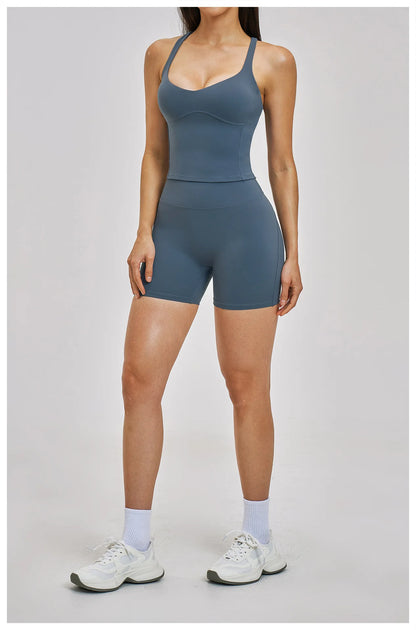 Women’s 2PCS Yoga Set – High Waist Leggings & Sports Bra Gym Workout Outfit