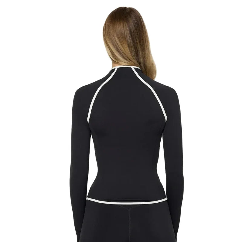 Seamless Zip Jacket Set for Women – Body Sculpting Yoga & Gym Outfit