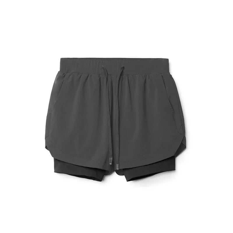 Men’s Double Layer Workout Shorts – Quick-Dry Gym, Running & Fitness Wear
