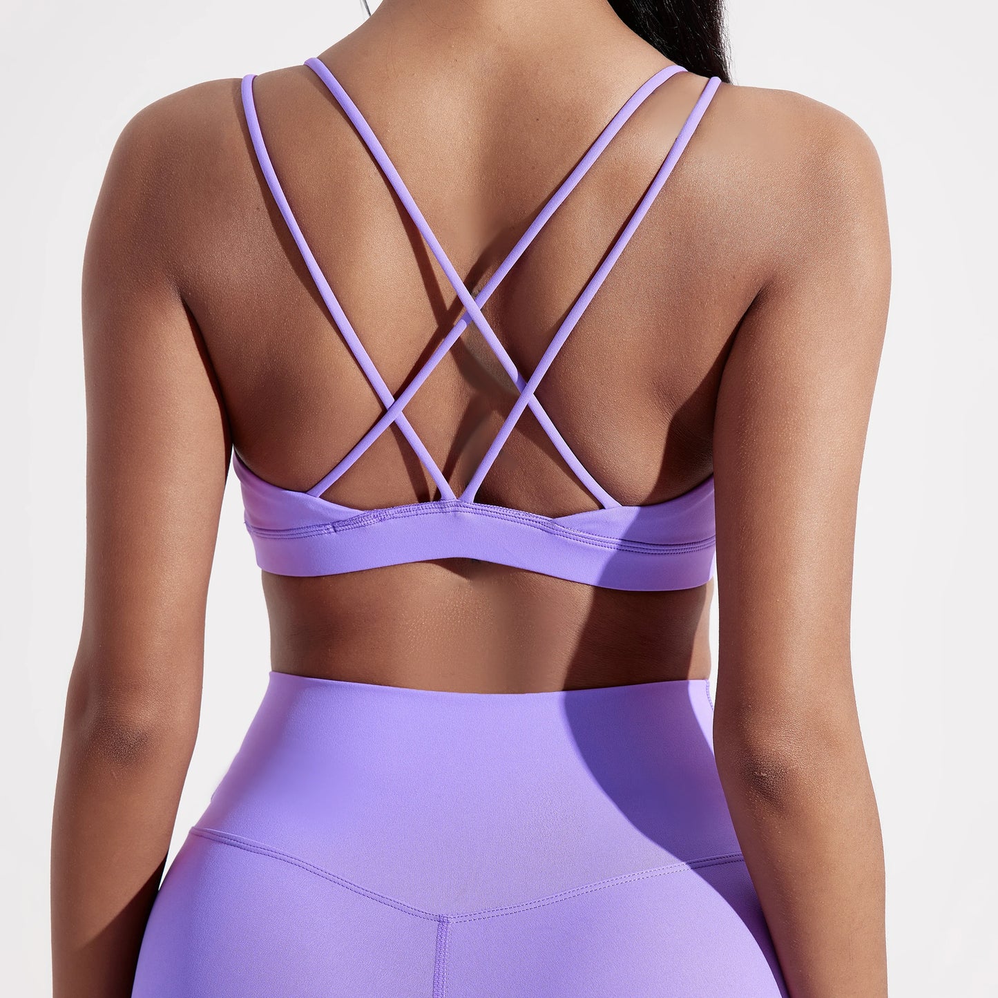 Women’s High Support Cross-Back Sports Bra – Soft Padded Gym & Yoga Top