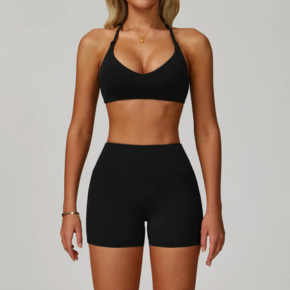 Yoga Set Women's Sportswear Yoga Suit Sports Top High Waist Leggings Two Piece Workout Clothes Fitness Gym Sets Athletic Wear