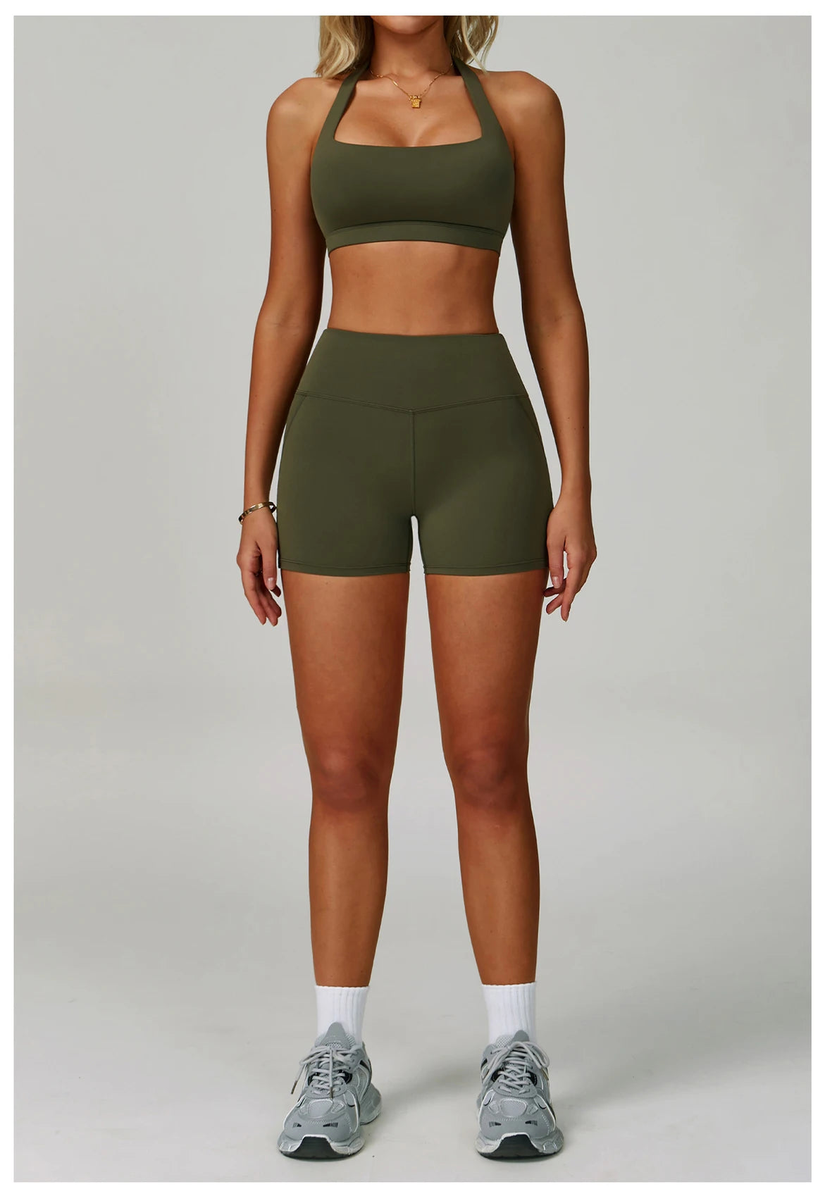 Yoga Set Women's Sportswear Yoga Suit Sports Top High Waist Leggings Two Piece Workout Clothes Fitness Gym Sets Athletic Wear
