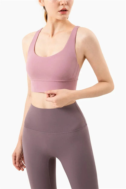 Cross Back Sports Bra for Women | Breathable Fitness & Yoga Top