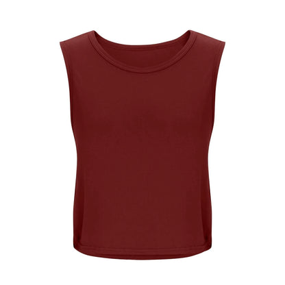 Women’s Sleeveless Breathable Workout Tank Top – Lightweight Yoga & Gym Crop Vest
