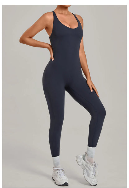 Women’s 2-Piece Gym Set – Padded Sports Bra & High-Waist Leggings Workout Outfit
