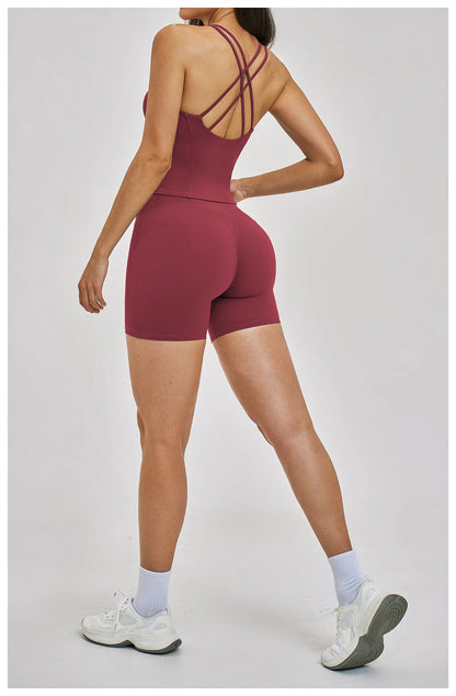 Women’s 2PCS Yoga Set – High Waist Leggings & Sports Bra Gym Workout Outfit