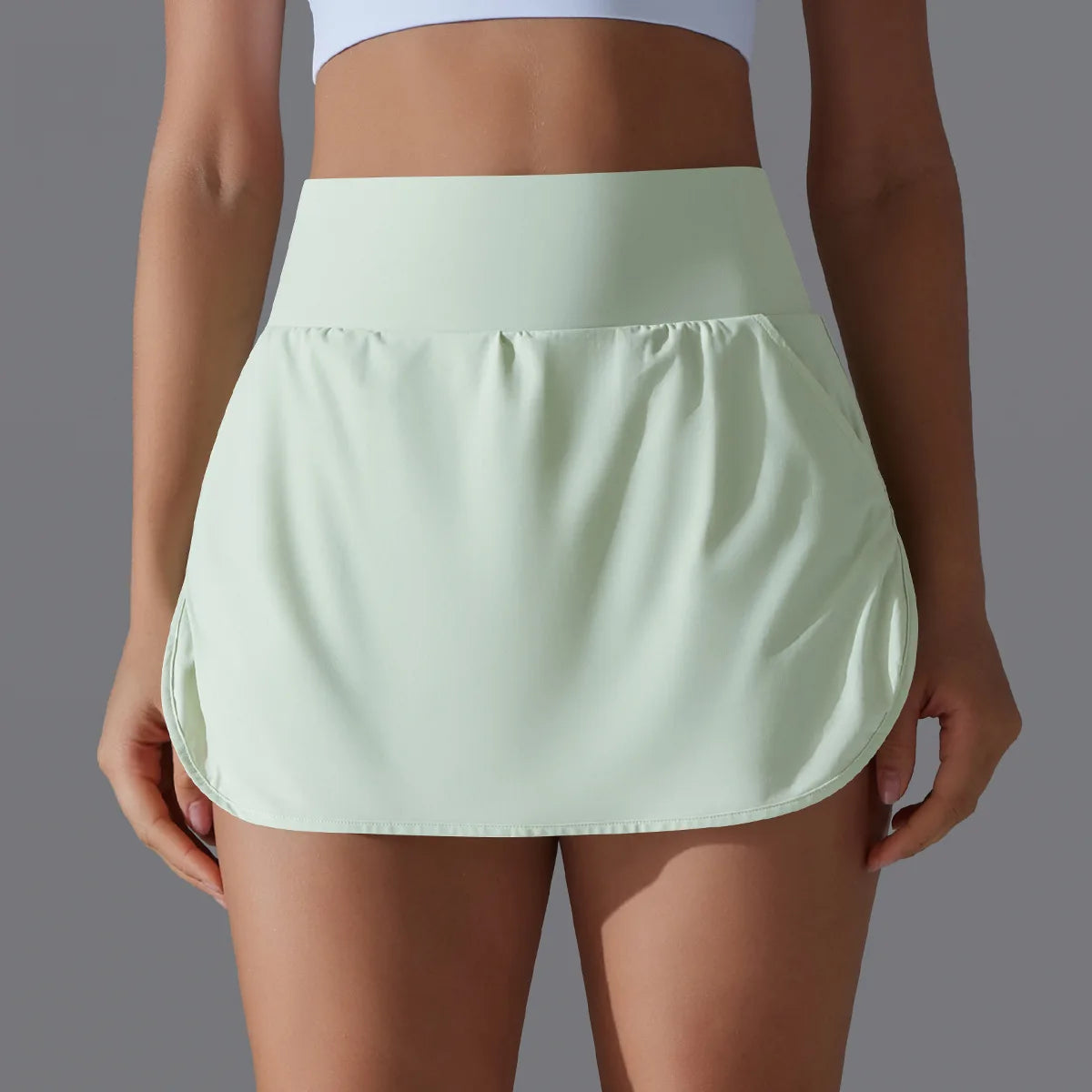 Women’s Athletic Tennis Skirt with Pockets – Built-In Shorts Skort