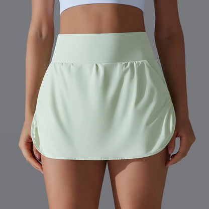 Women’s Athletic Tennis Skirt with Pockets – Built-In Shorts Skort