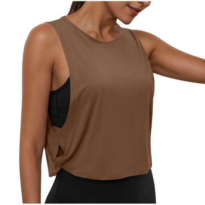 Women’s Sleeveless Breathable Workout Tank Top – Lightweight Yoga & Gym Crop Vest