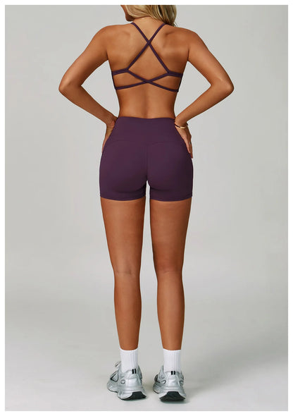 Yoga Set Women's Sportswear Yoga Suit Sports Top High Waist Leggings Two Piece Workout Clothes Fitness Gym Sets Athletic Wear