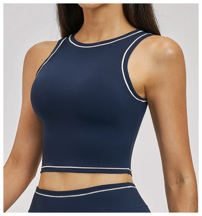Women’s High Support Push-Up Sports Bra – Quick-Dry Workout Yoga Gym Tank