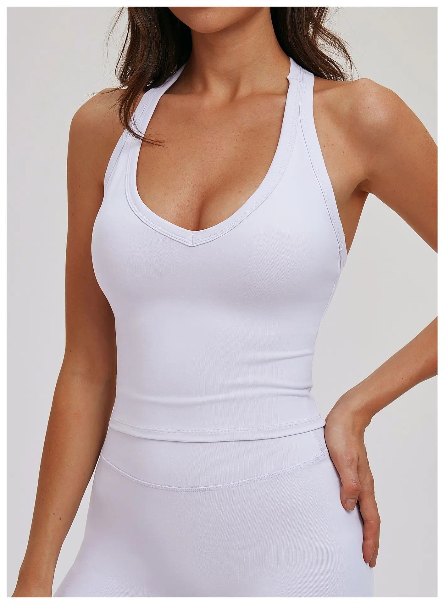 Women’s High Support Push-Up Sports Bra – Seamless Gym Tank, Comfortable Activewear