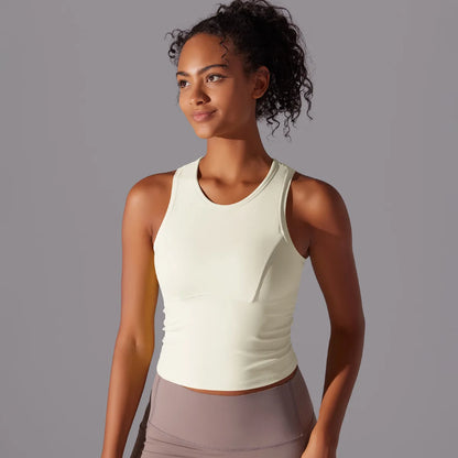 Women’s Sleeveless Gym Top – Slim Fit Quick-Dry Breathable Workout Vest