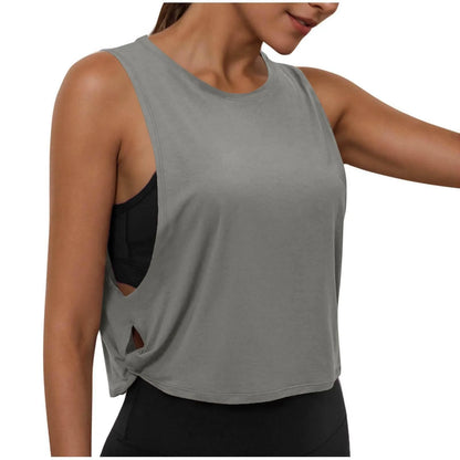 Women’s Sleeveless Breathable Workout Tank Top – Lightweight Yoga & Gym Crop Vest