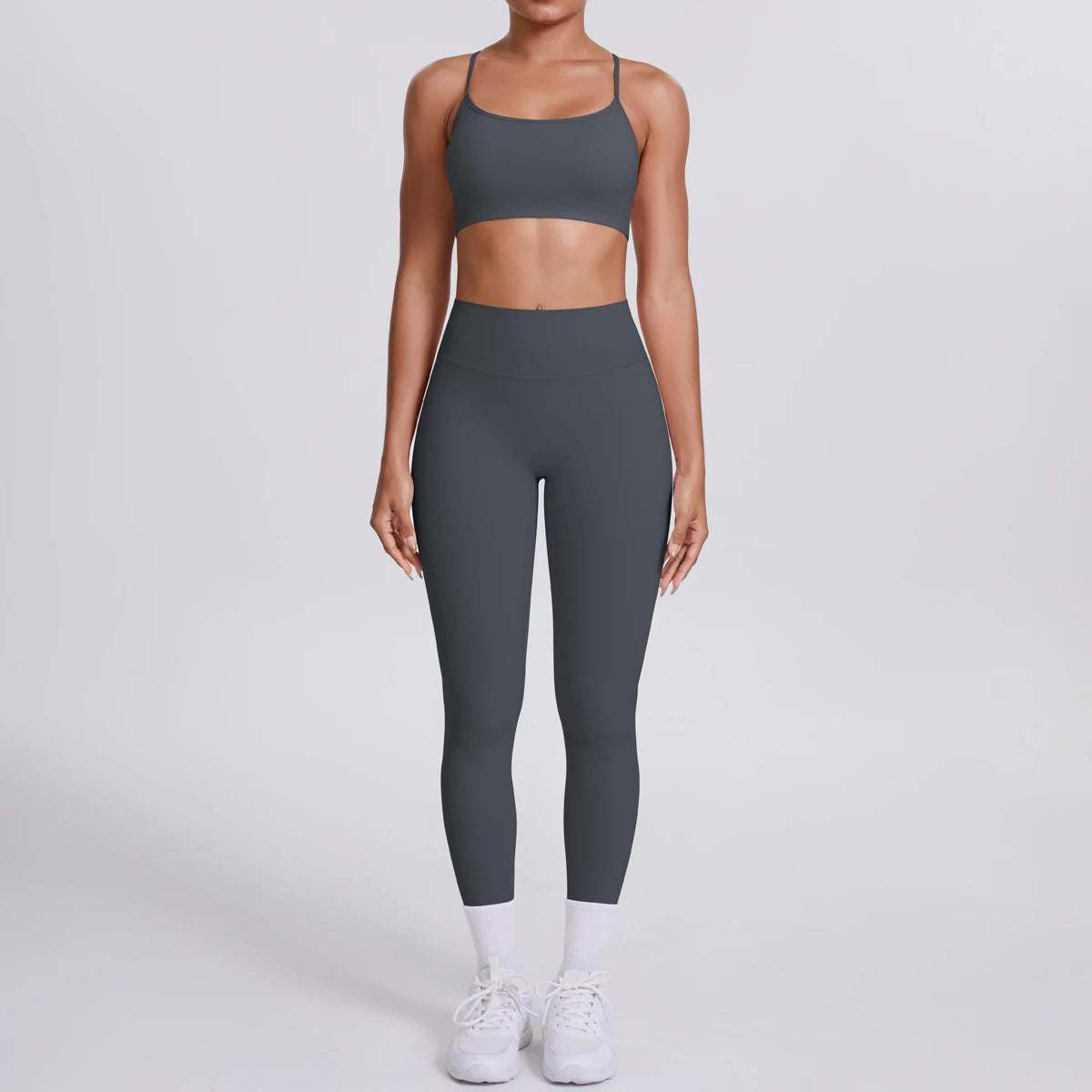 Yoga Suit Sports Set Gym Seamless High Impact Sports Bra Women's High Waist and Hips Tight Peach Buttocks Pants Womens Sportswea
