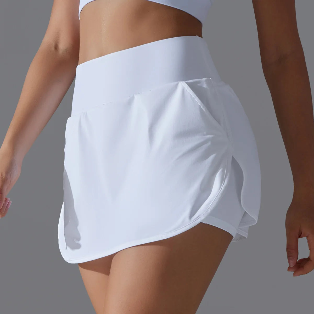 Women’s Athletic Tennis Skirt with Pockets – Built-In Shorts Skort