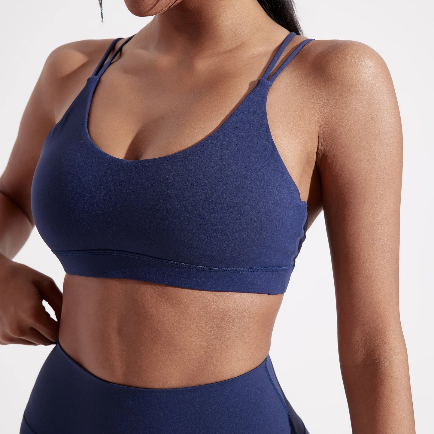 Women’s High Support Cross-Back Sports Bra – Soft Padded Gym & Yoga Top