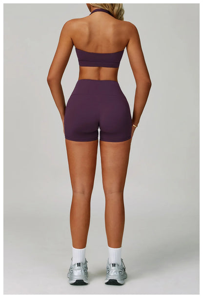 Yoga Set Women's Sportswear Yoga Suit Sports Top High Waist Leggings Two Piece Workout Clothes Fitness Gym Sets Athletic Wear