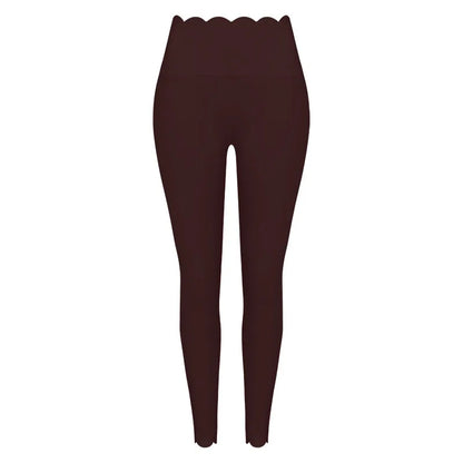 Women’s Lace Trim Yoga Set – Long Sleeve Crop Top & High Waist Leggings | Breathable Pilates & Workout Activewear