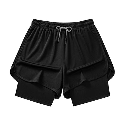 Men’s 2-in-1 Gym Running Shorts – Quick Dry Workout & Training Activewear