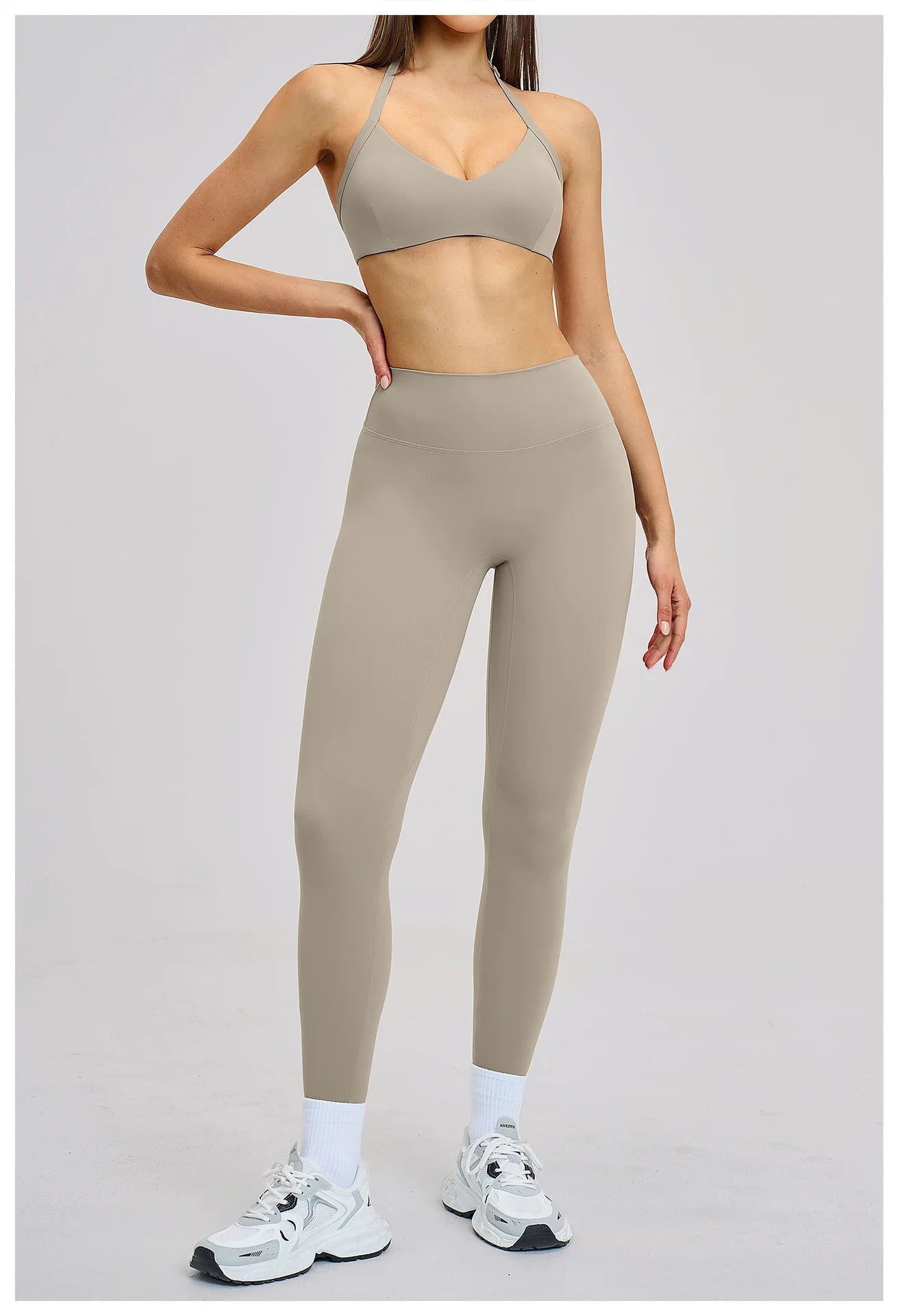 Women’s Flare Leggings Set with Hollow Back Sports Bra | Gym & Yoga