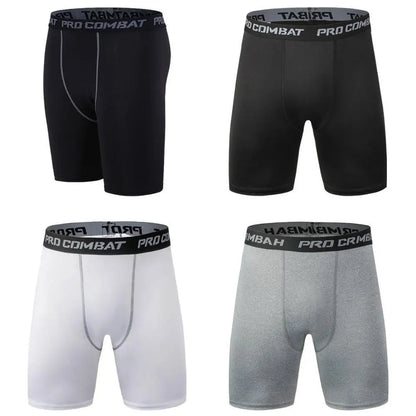 Men’s 2-in-1 Gym Shorts with Compression Tights – Bodybuilding Workout Training Shorts