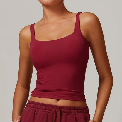 Women’s Quick-Dry U-Back Yoga Tank Top – Breathable Slim Fit Gym & Running