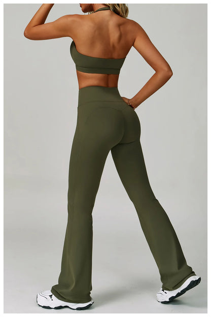 Yoga Set Women's Sportswear Yoga Suit Sports Top High Waist Leggings Two Piece Workout Clothes Fitness Gym Sets Athletic Wear