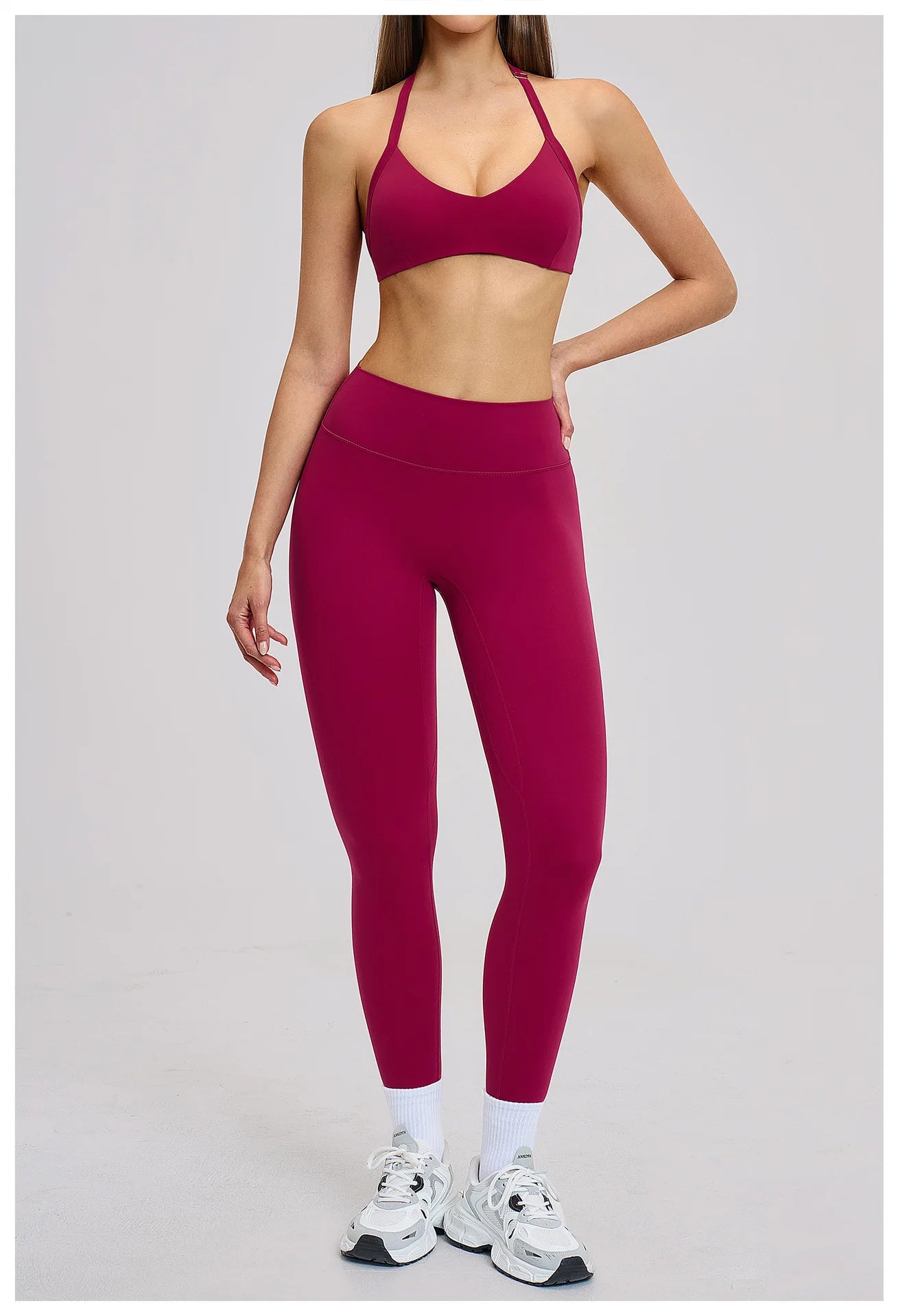 Women’s Flare Leggings Set with Hollow Back Sports Bra | Gym & Yoga