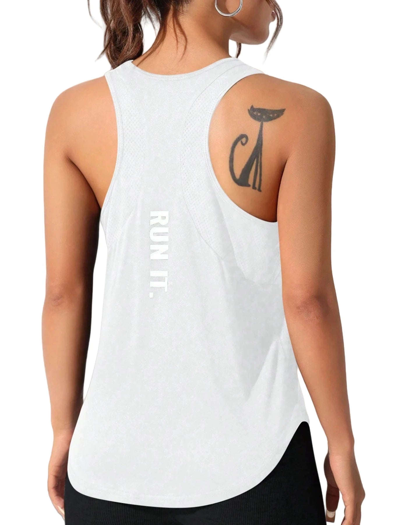 Fluorescent green women's letter print sports vest, breathable, versatile, suitable for casual outing exercise running outdoors