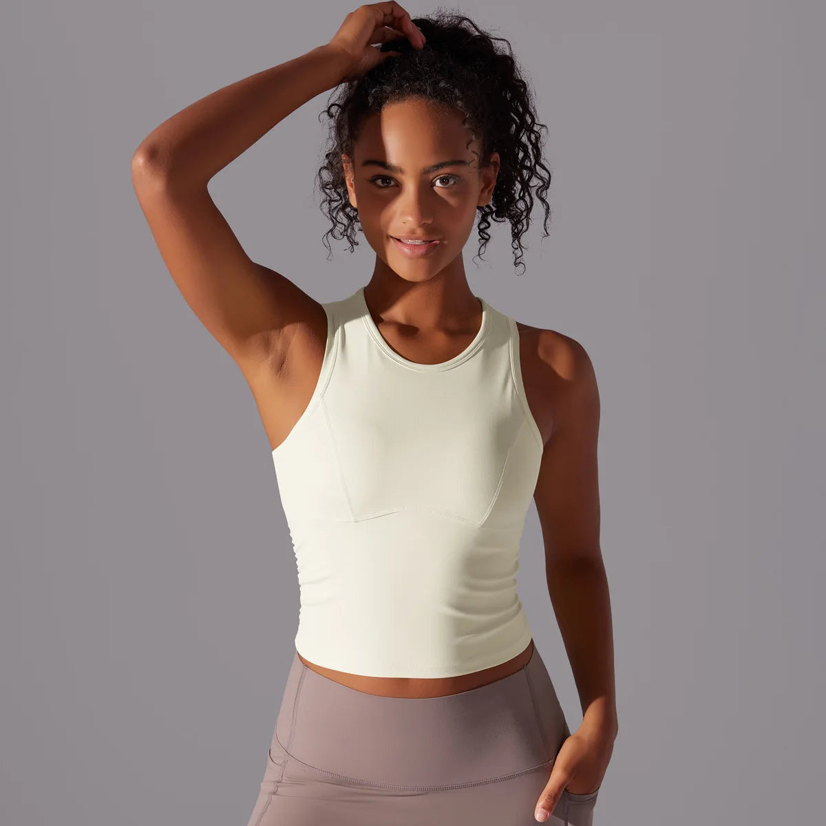 Women’s Sleeveless Gym Top – Slim Fit Quick-Dry Breathable Workout Vest
