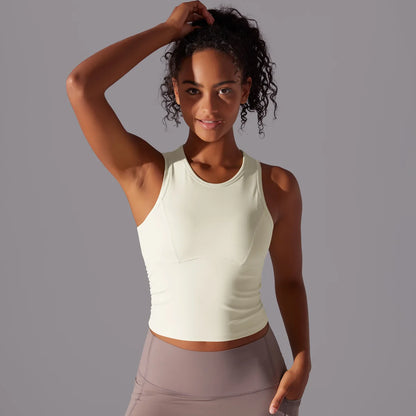 Women’s Sleeveless Gym Top – Slim Fit Quick-Dry Breathable Workout Vest