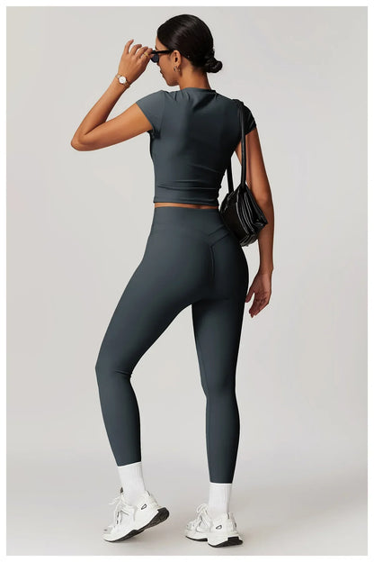 2 Pieces Sportswear Women Yoga Set Gym Clothes Sportswear Yoga Suits Fitness Set Tracksuits Sports Bra Gym High Waist Leggings