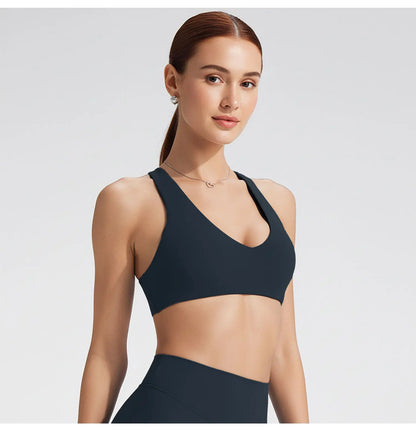SoftMotion Y-Back Sports Bra – High Support Workout Top